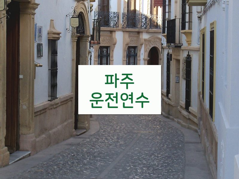 파주운전연수 후기