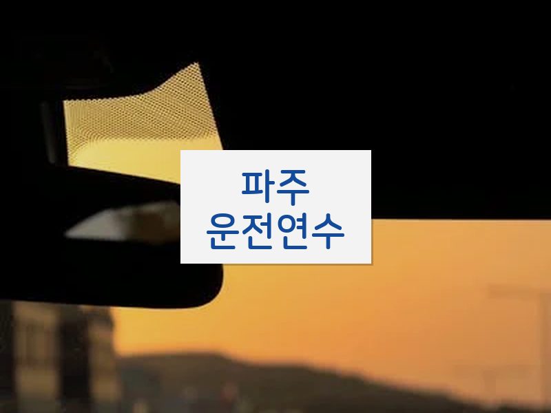 파주운전연수 후기