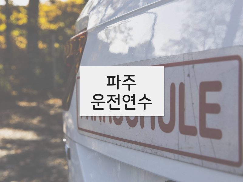 파주운전연수 후기