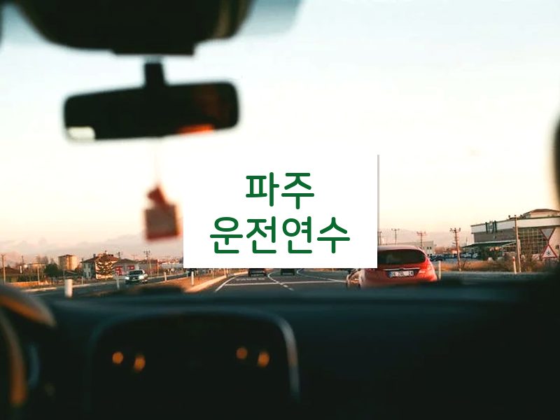파주운전연수 후기