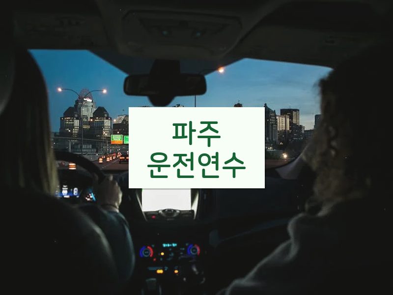 파주운전연수 후기