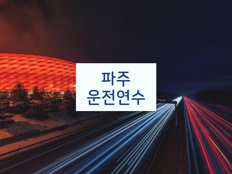 파주운전연수 후기