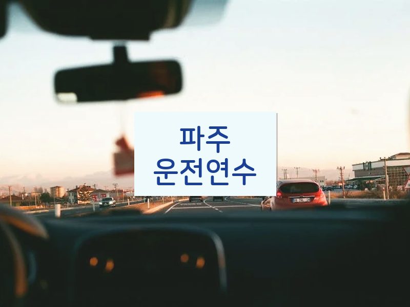 파주운전연수 후기