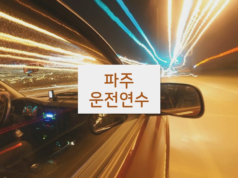파주운전연수 후기