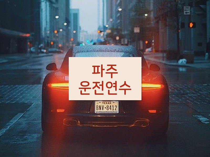 파주운전연수 후기