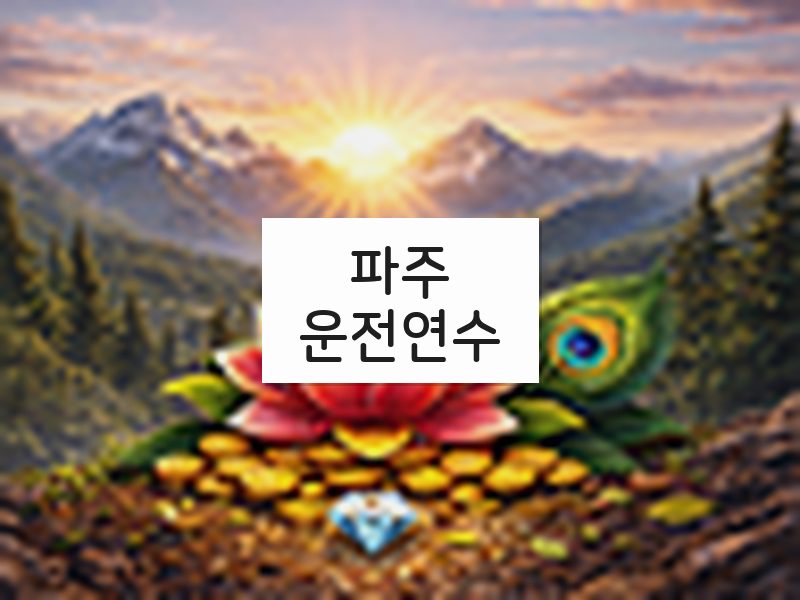 파주운전연수 후기