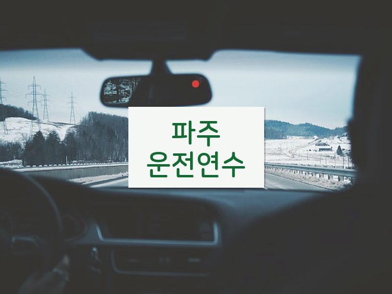 파주운전연수 후기