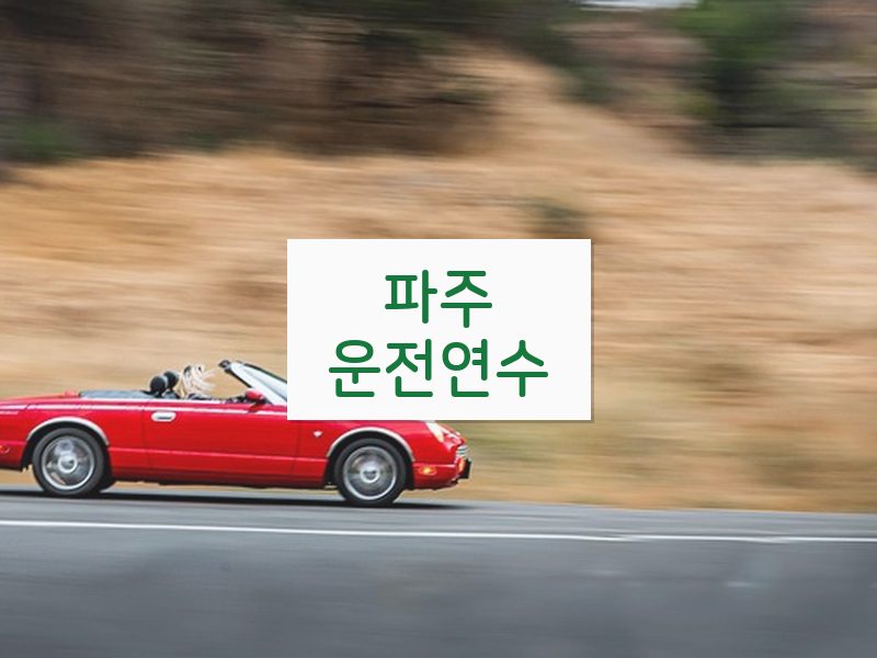 파주운전연수 후기