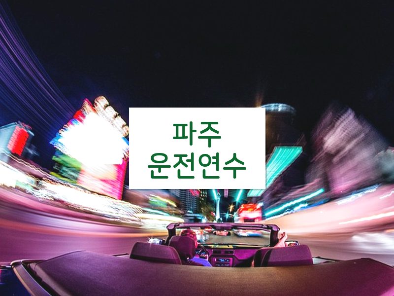 파주운전연수 후기
