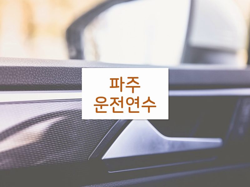 파주운전연수 후기