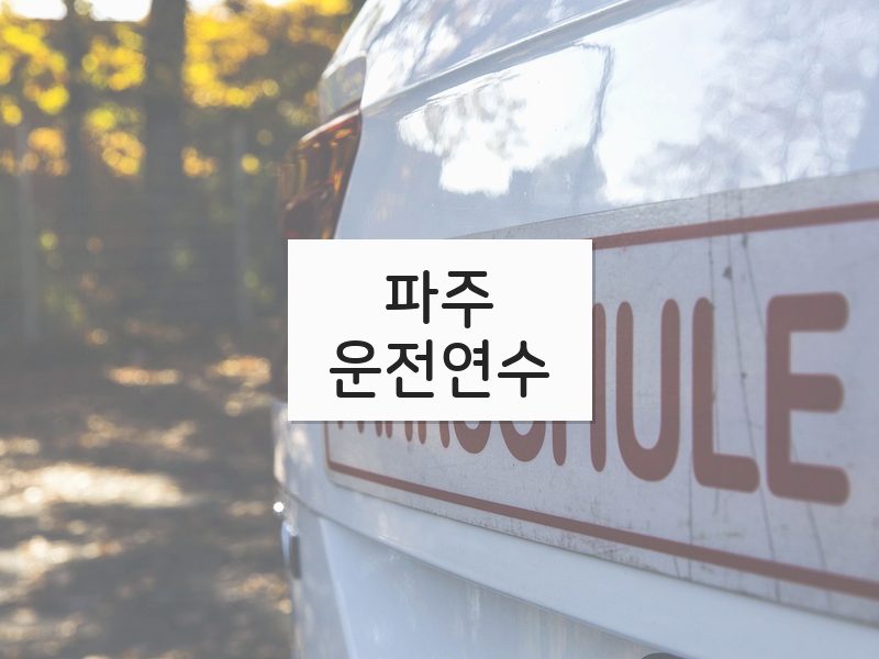 파주운전연수 후기
