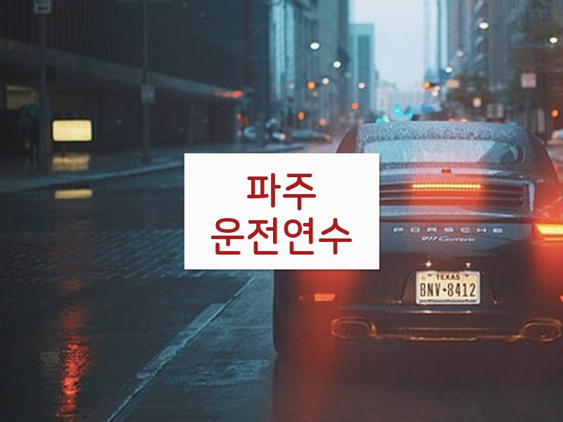파주운전연수 후기