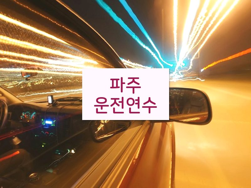 파주운전연수 후기