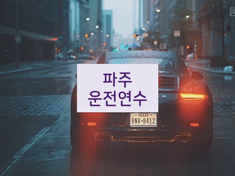 파주운전연수 후기