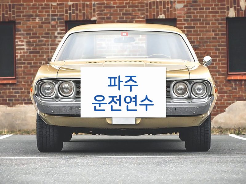 파주운전연수 후기