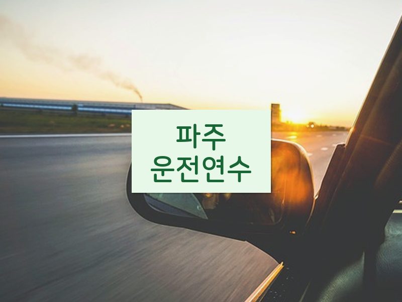 파주운전연수 후기