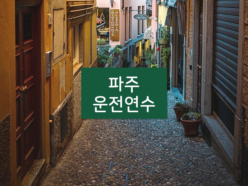 파주운전연수 후기