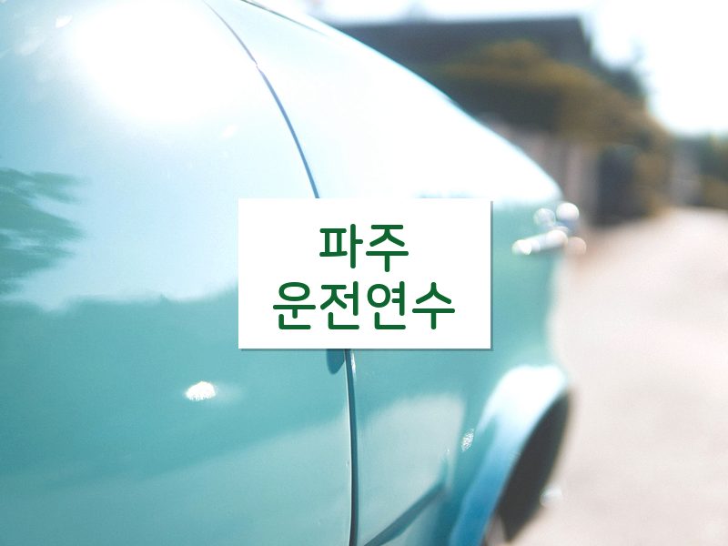파주운전연수 후기