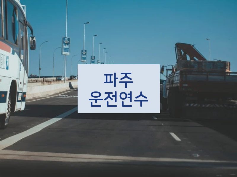 파주운전연수 후기