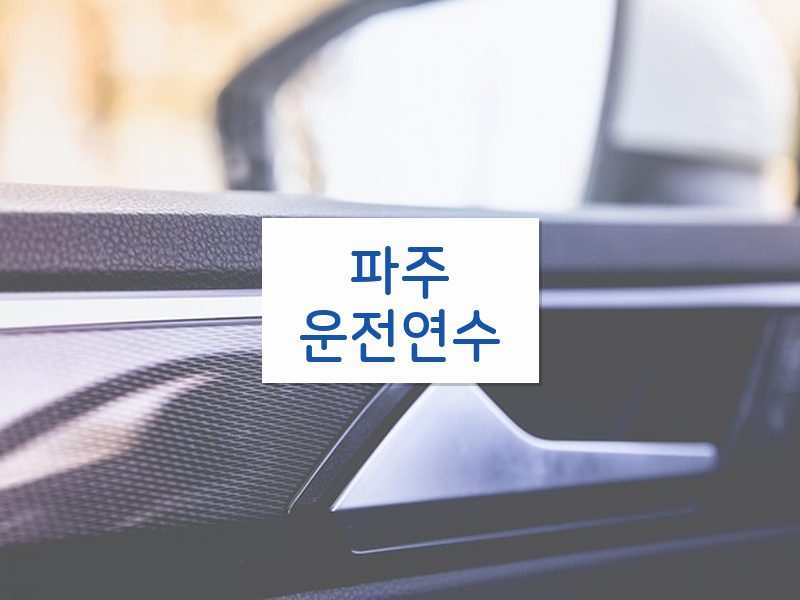 파주운전연수 후기