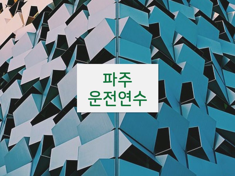 파주운전연수 후기