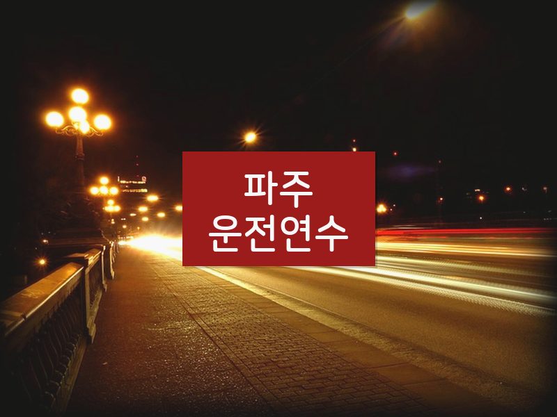 파주운전연수 후기