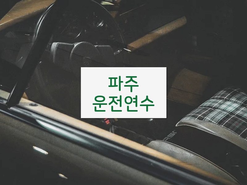 파주운전연수 후기