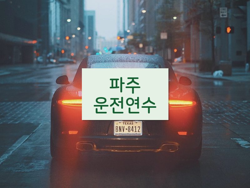 파주운전연수 후기