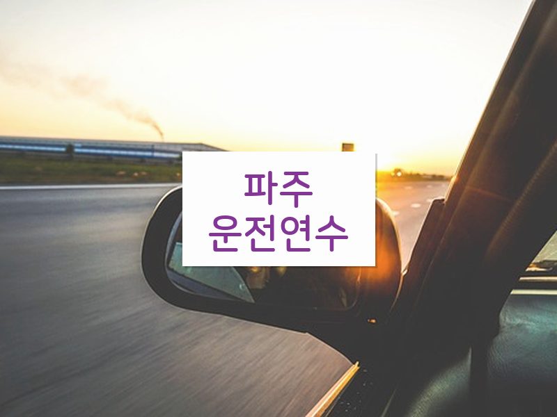 파주운전연수 후기
