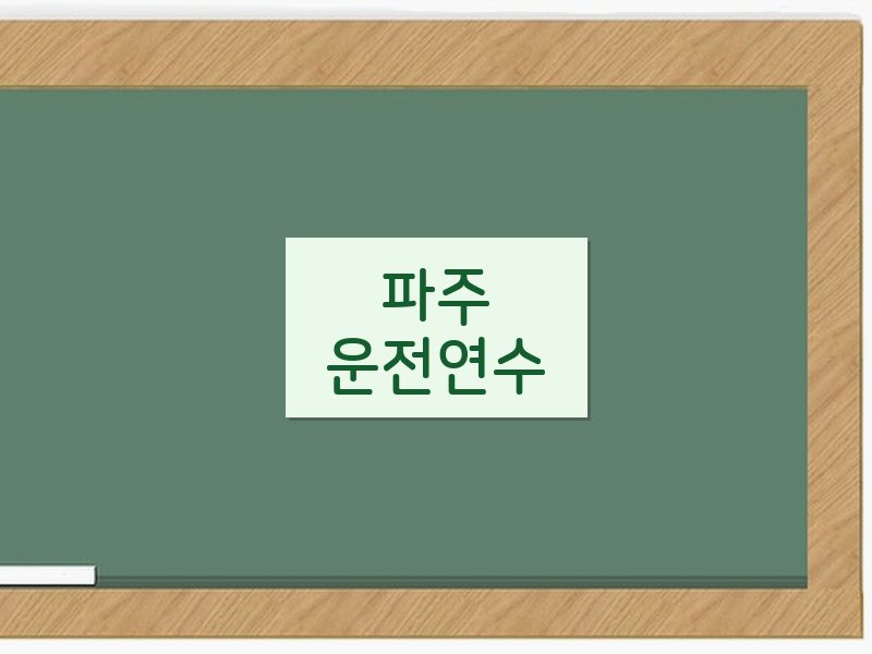 파주운전연수 후기