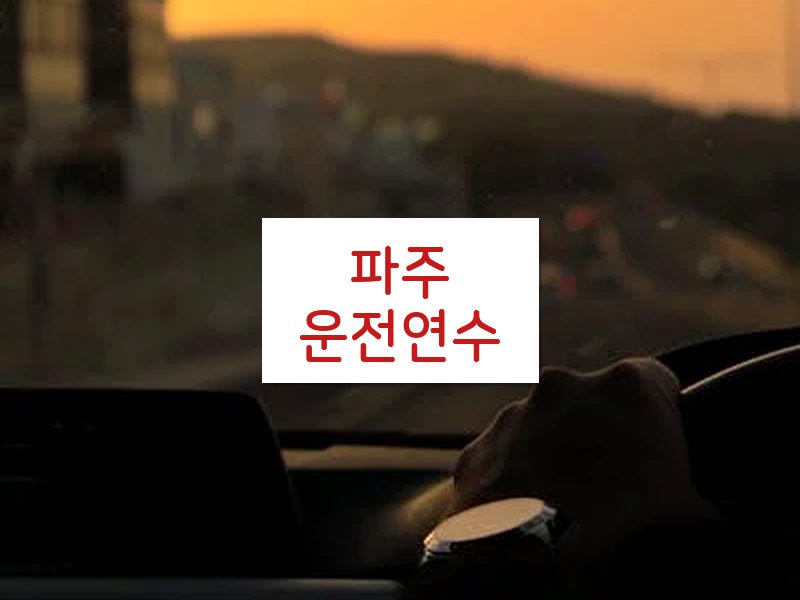 파주운전연수 후기