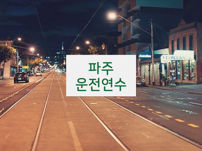 파주운전연수 후기