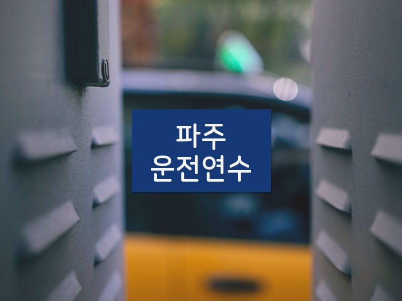 파주운전연수 후기