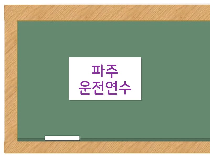 파주운전연수 후기