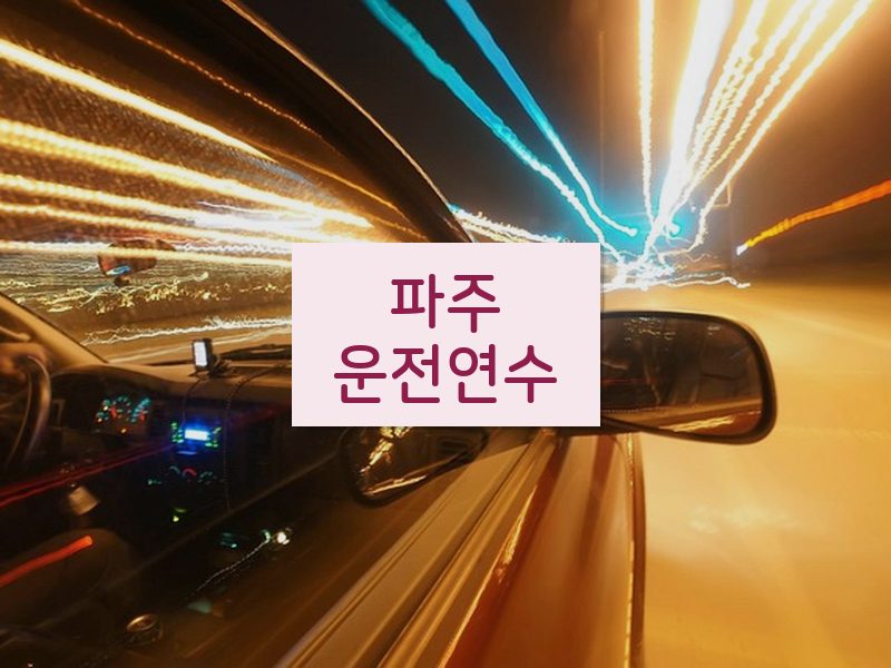 파주운전연수 후기