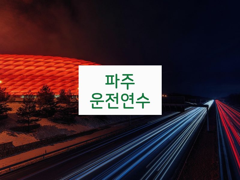 파주운전연수 후기