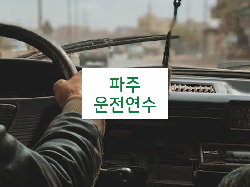 파주운전연수 후기