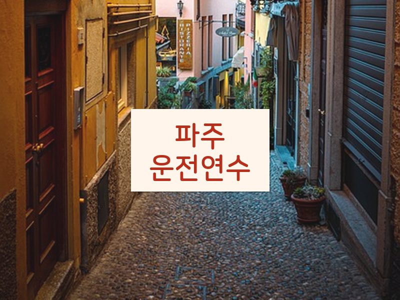 파주운전연수 후기