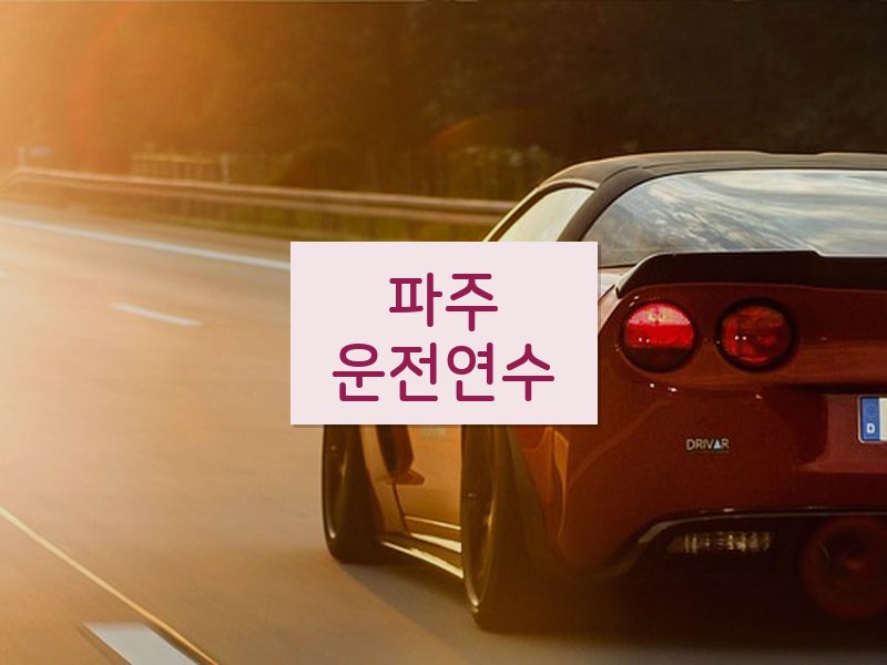 파주운전연수 후기