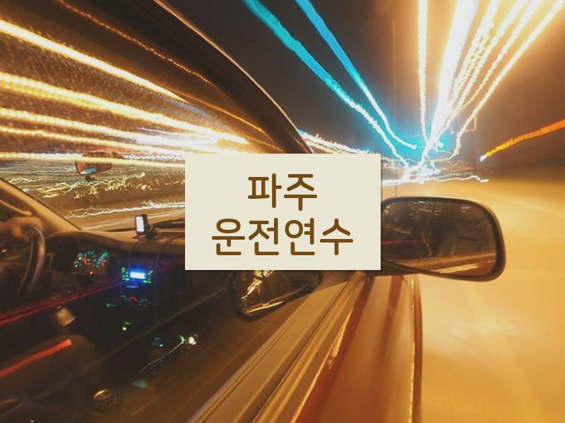 파주운전연수 후기