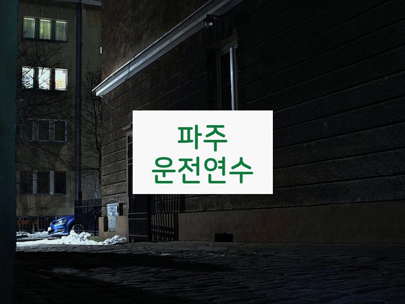 파주운전연수 후기