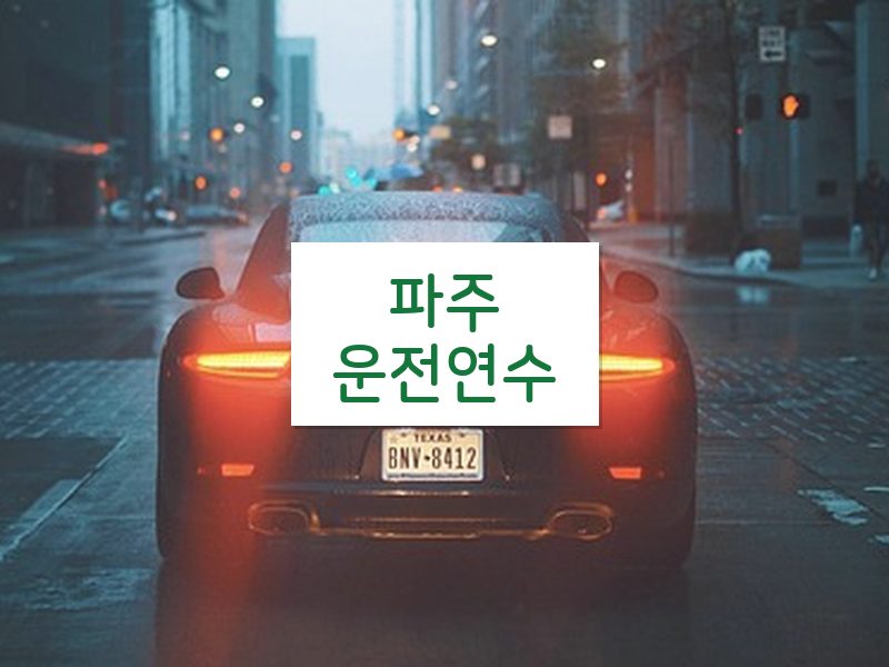 파주운전연수 후기