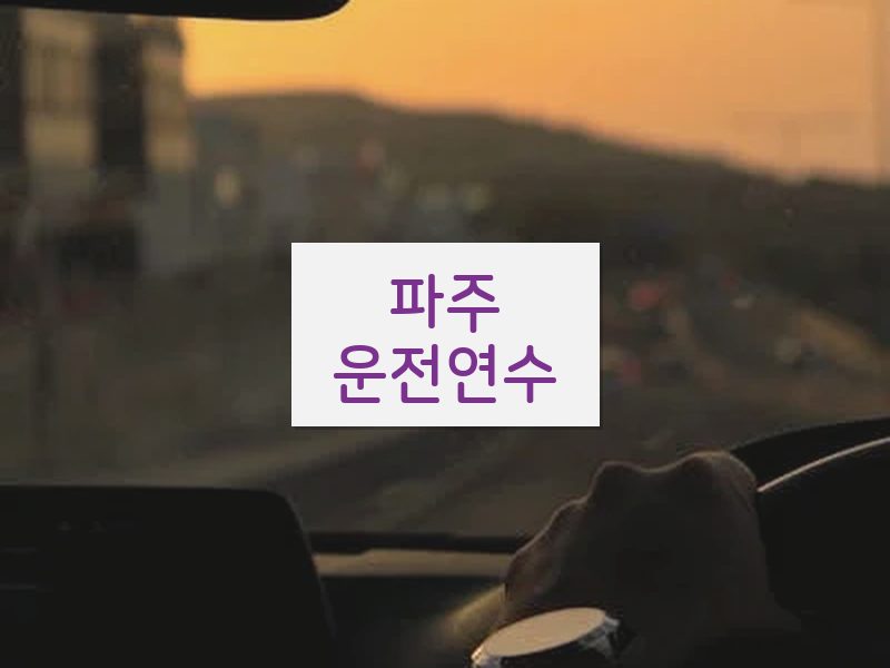 파주운전연수 후기