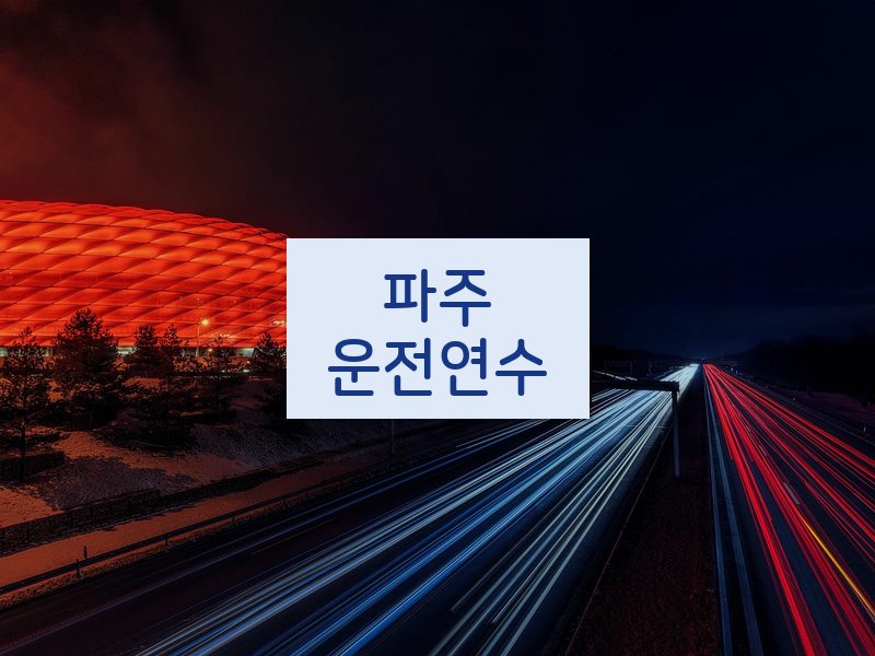 파주운전연수 후기