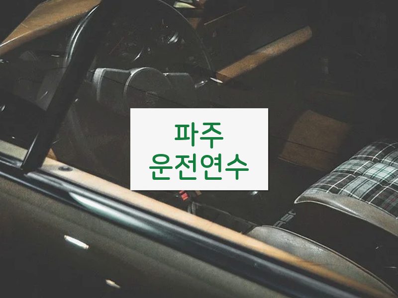파주운전연수 후기