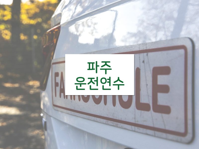 파주운전연수 후기