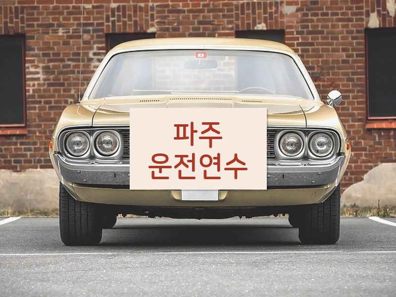 파주운전연수 후기
