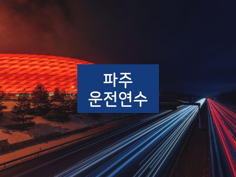 파주운전연수 후기