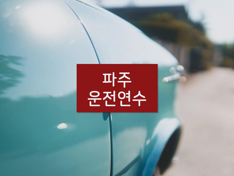 파주운전연수 후기