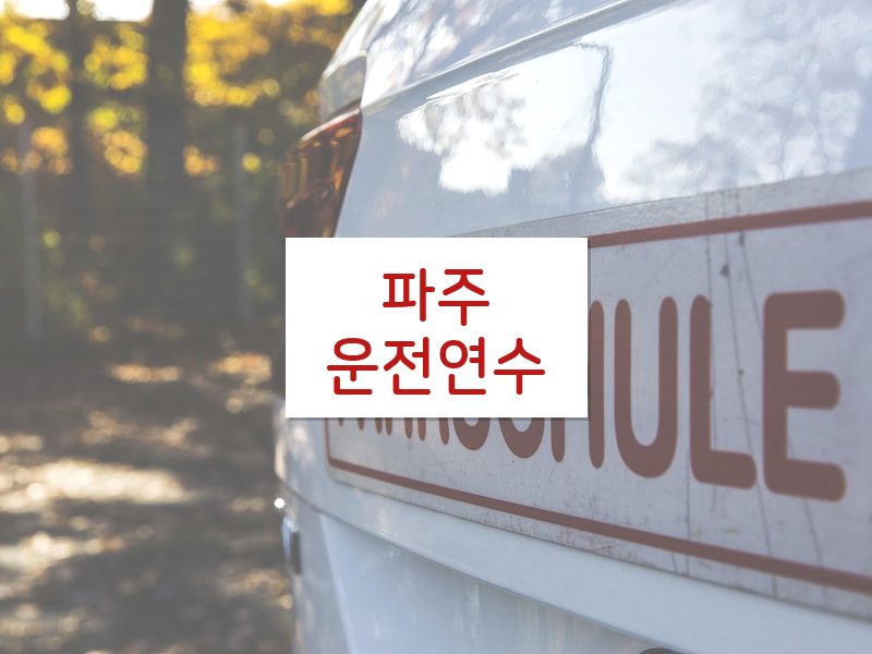 파주운전연수 후기